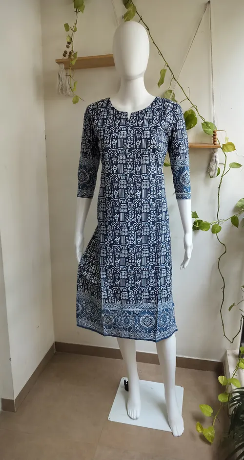 Warli Print Cotton Kurti 5